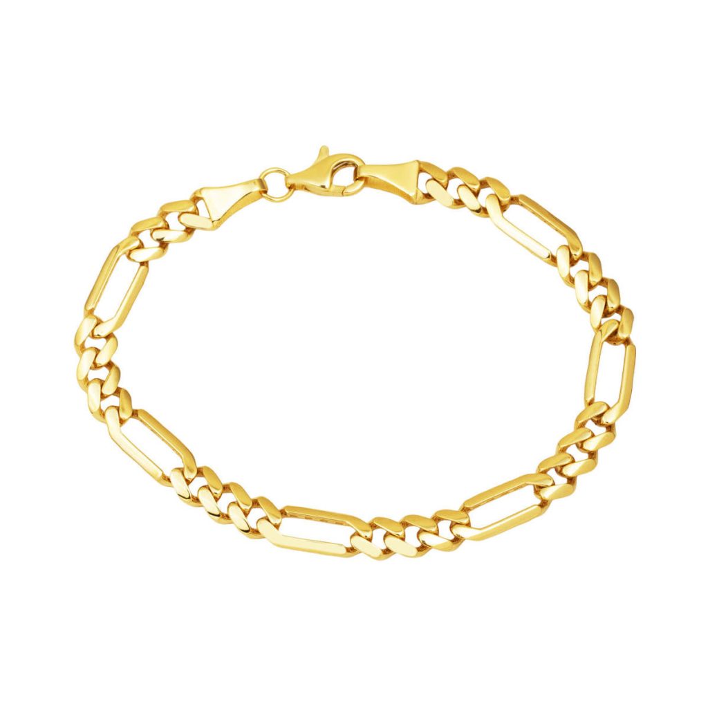 Figaro 14 Carats Or Spor Gourmette Bracelet