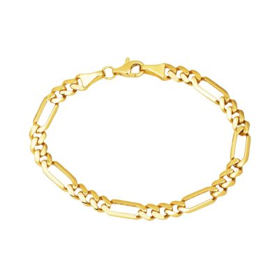 Figaro 14K Gold Spor Curb Bracelet
