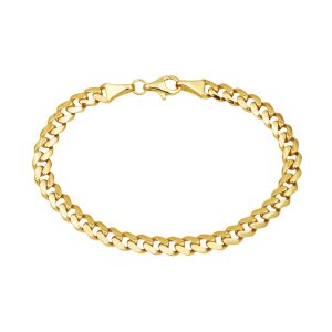 Classique Gourmette 14 Carats sans Pierre Or Bracelet