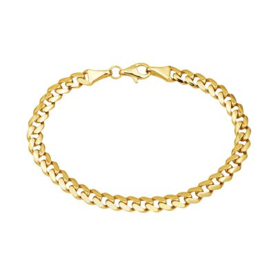 Klasik Curb 14K Plain Gold Bracelet