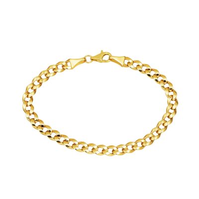 Spor Curb Yellow Gold Bracelet 14K