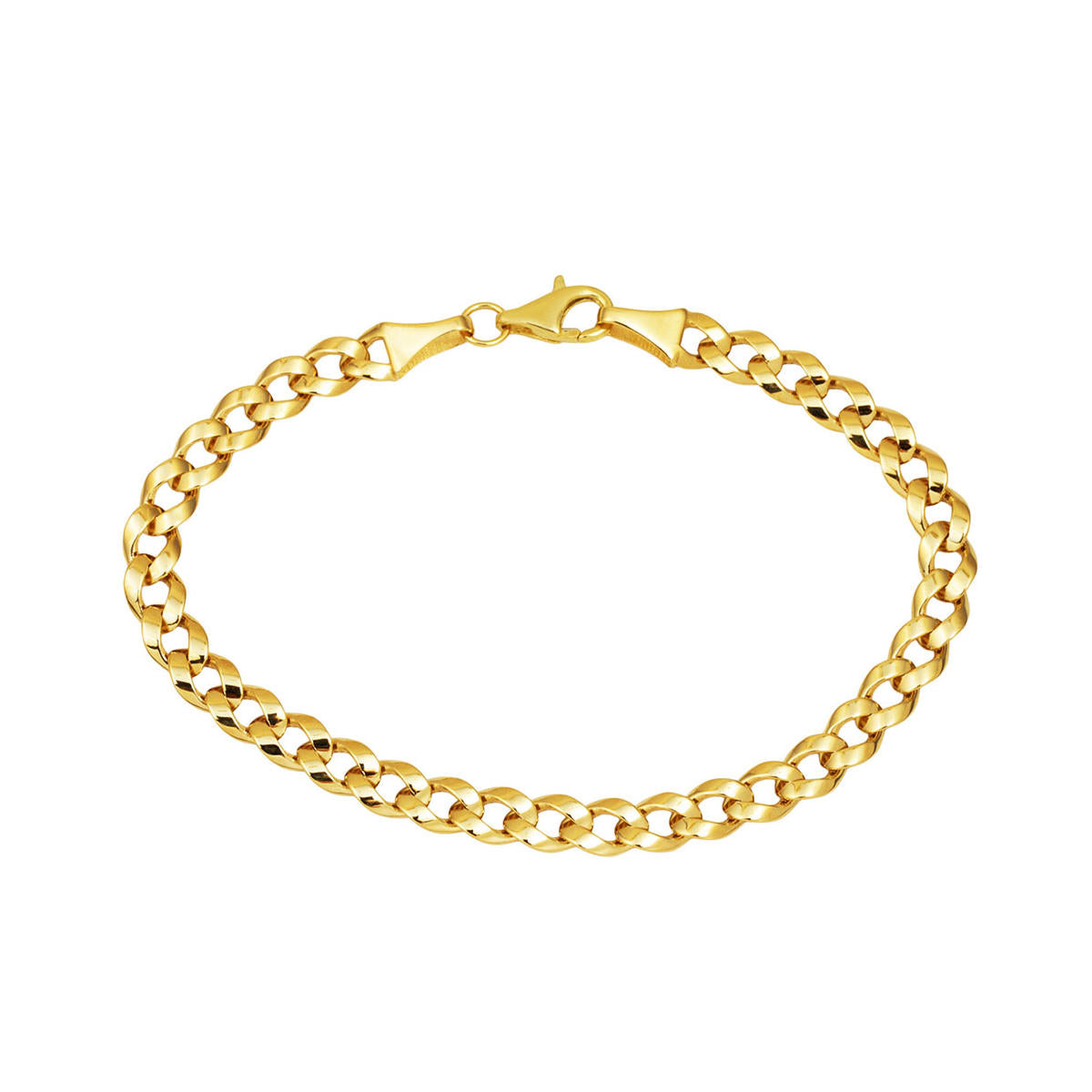 Spor Curb Yellow Gold Bracelet 14 Karat