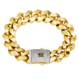 Italian Curb 14 Karat Gold Bracelet