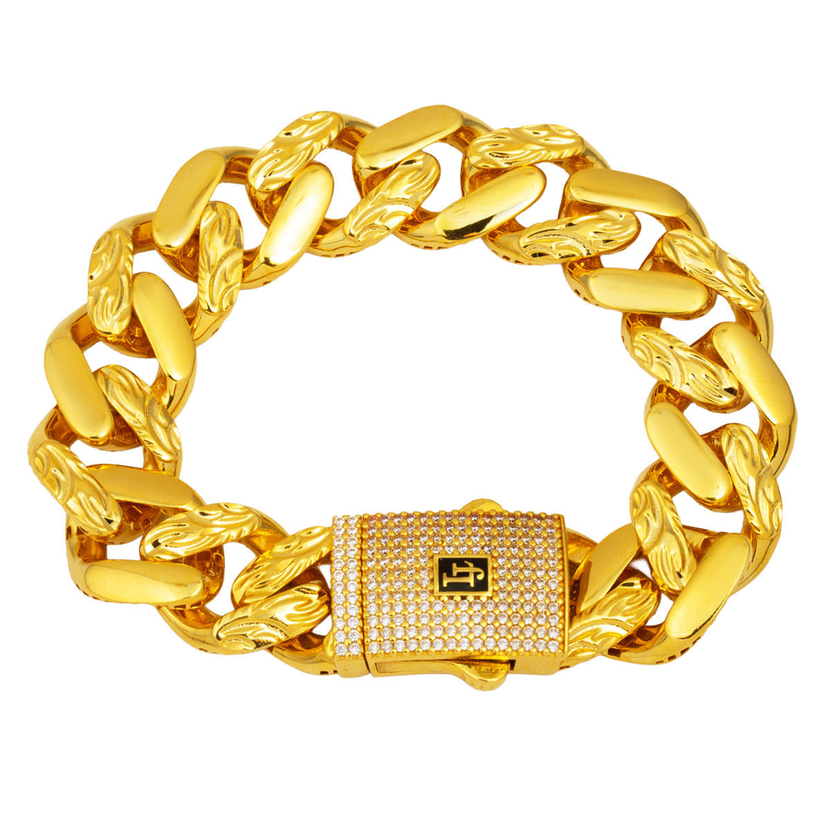 Tree of Life 14 Karat Gold Curb Bracelet