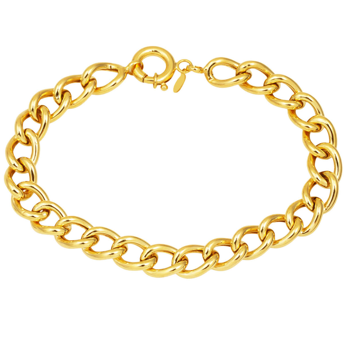 Curb Chain Plain Model Gold Bracelet