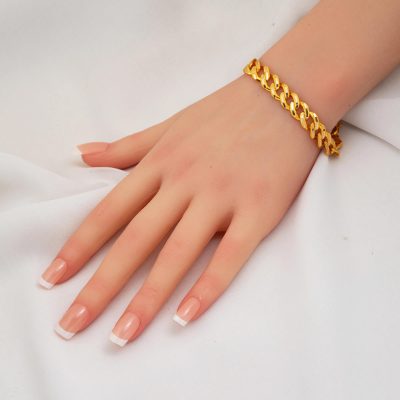 Ajda Model Gold Curb Bracelet Orta Kalınlık - 14K - 11.03g - EZ Gold