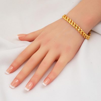 Ajda Model Spor Gold Curb Bracelet - 14K - 8.92g - EZ Gold