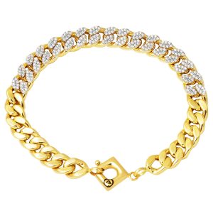 Tela Square Kilitli Curb 14 Karat Bracelet