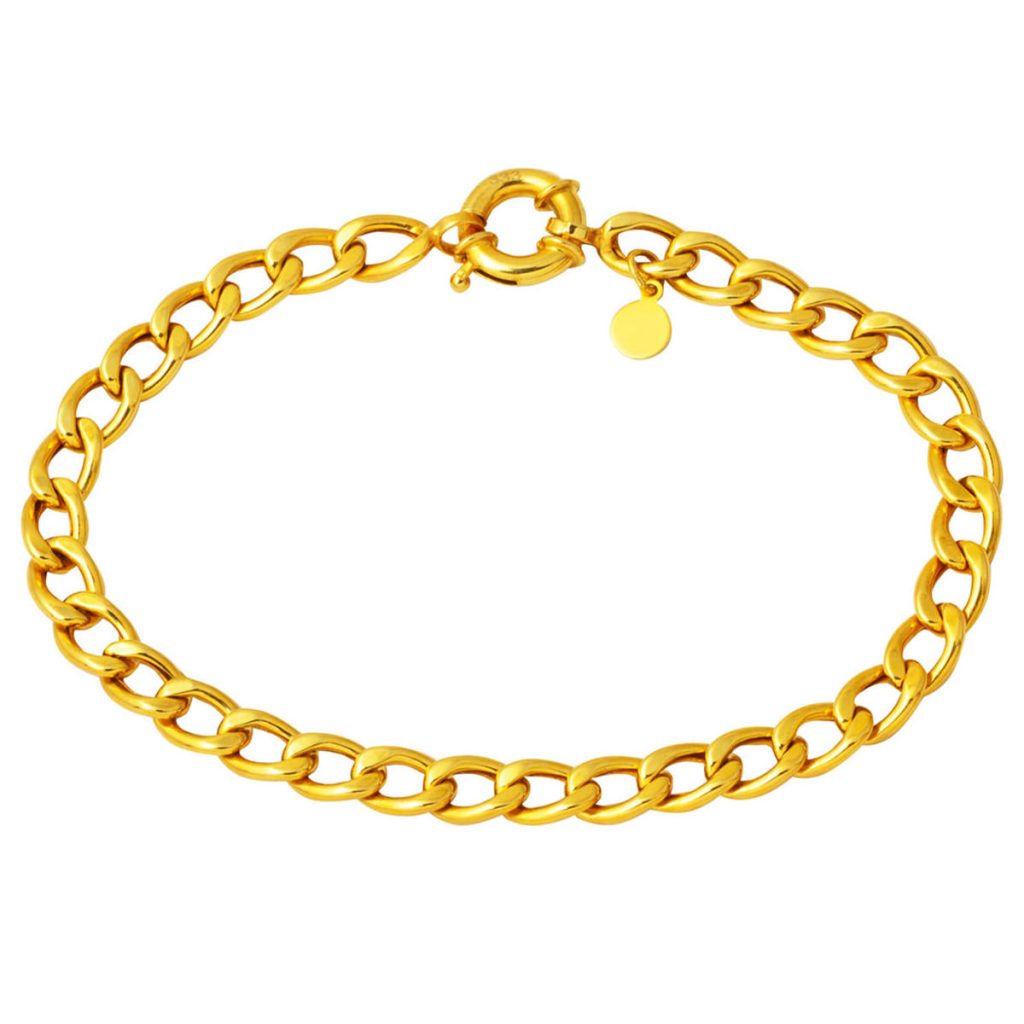 Curb Chain Spor Women's Gold Bracelet