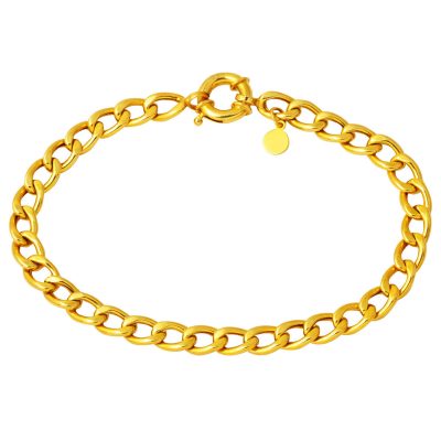 Curb Zincir Spor Women's Gold Bracelet