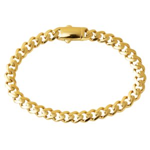sans Pierre 14 Carats Or Gourmette Chaine Bracelet