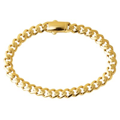 sans Pierre 14 Carats Or Gourmette Chaine Bracelet