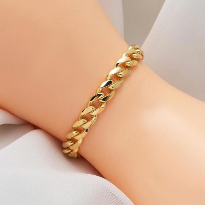 14 Ayar Klasik Gurmet Altın Bileklik - 14K - 15.5g - EZ Gold