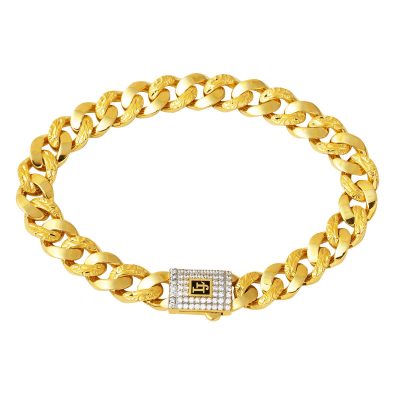 Kalem İşlemeli 14 Carats Gourmette Or Bracelet