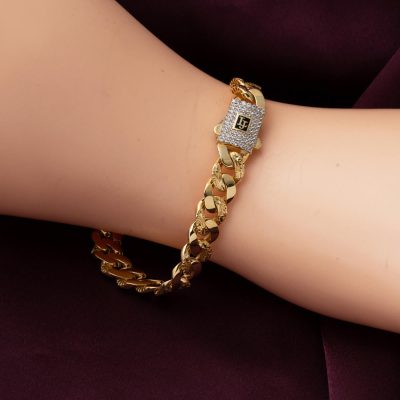Kalem İşlemeli 14 Ayar Gurmet Altın Bileklik - 14K - 13g - EZ Gold