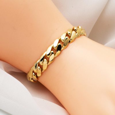 14 Ayar Altın Gurmet Zincirli Bileklik - 14K - 18.43g - EZ Gold