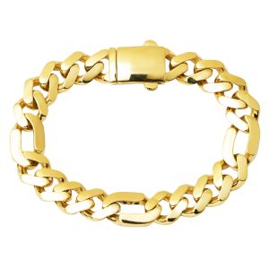 14 Carats Gourmette Or Bracelet
