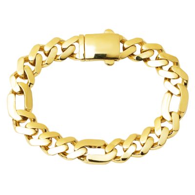 14 Carats Gourmette Or Bracelet