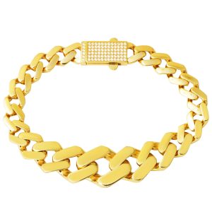 Süzme Curb Chain Gold Bracelet