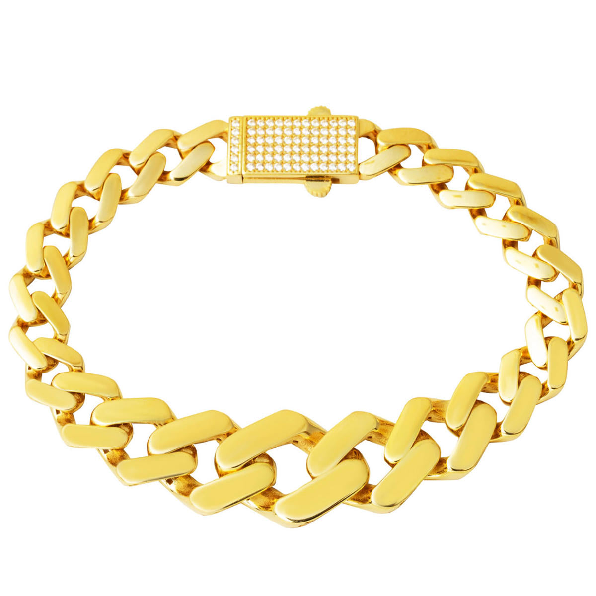 Süzme Curb Chain Gold Bracelet