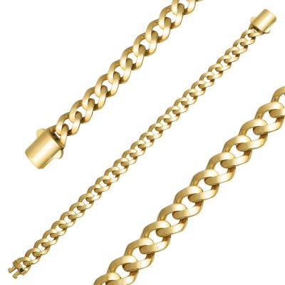 Gourmette Chaine sans Pierre Or Bracelet