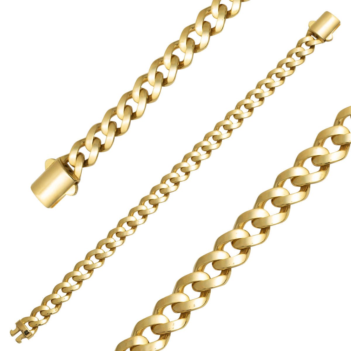Curb Chain Plain Gold Bracelet