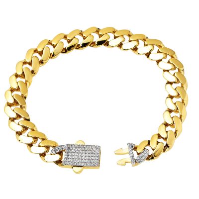Gourmette Chaine 14 Carats Or Bracelet
