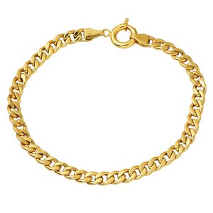 Gourmette 14 Carats Or Chaine Bracelet