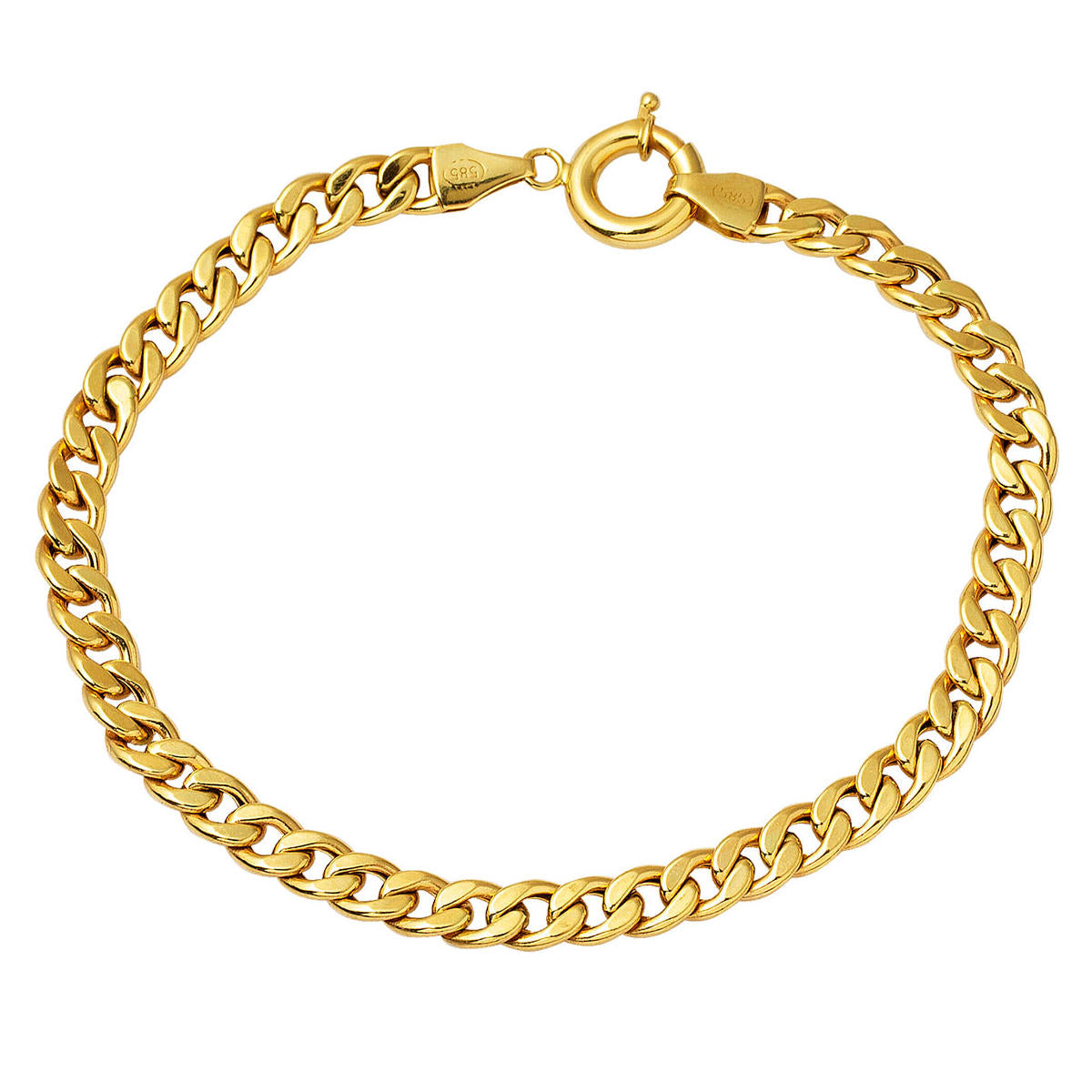Curb 14 Karat Gold Chain Bracelet