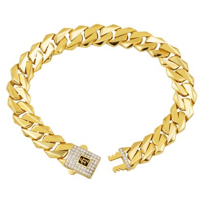 14 Carats Italian Gourmette Or Bracelet