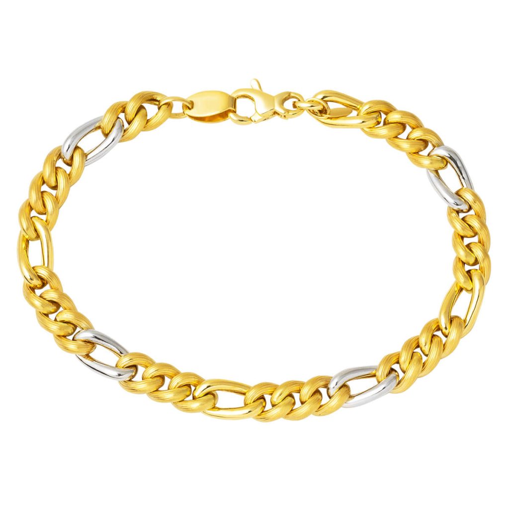 14 Carats Or Gourmette Chaine Bracelet