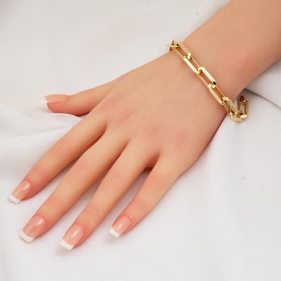 Simit Kilitli Gold Ataç Zincir Bracelet - 14K - 8.79g - EZ Gold