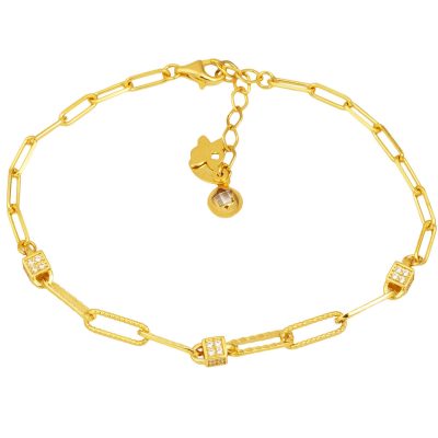 Sarı Gold Ataç Zincir Bracelet