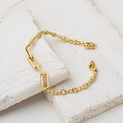 Ringed Italian 14K Gold Bangle Bracelet - 14K - 4.64g - EZ Gold