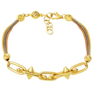 Spiked Tiffany 14 Karat Gold Bangle Bracelet
