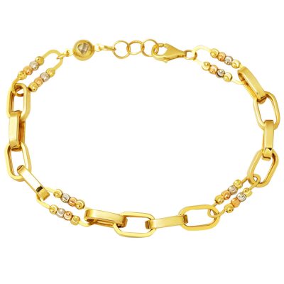 Ataç Zincirli Italian Beaded 14K Gold Bangle