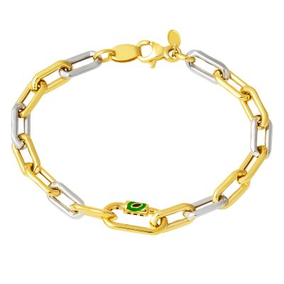 14K Gold Gözlü Zincir Bracelet