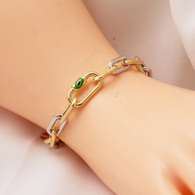 14K Gold Gözlü Zincir Bracelet - 14K - 10.98g - EZ Gold