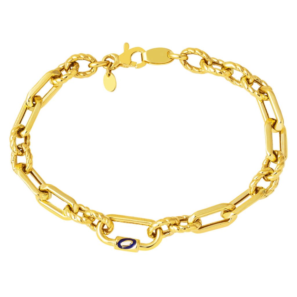 14 Carats Or Gözlü Tiffany a Chaine Bracelet
