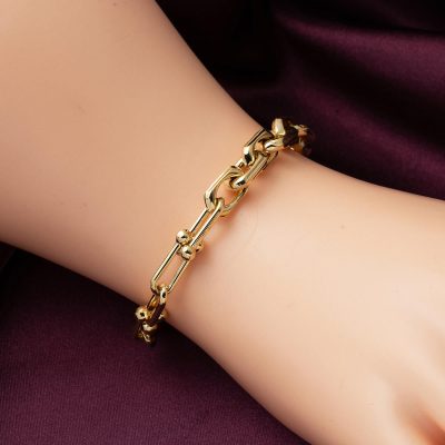 Tiffany Hoop Zincir Gold Bracelet - 14K - 8.93g - EZ Gold