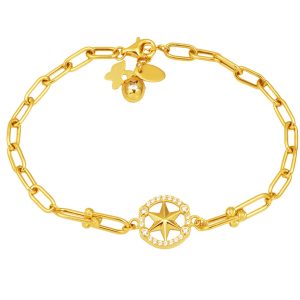 with Stars Tiffany Gold Paperclip Bracelet