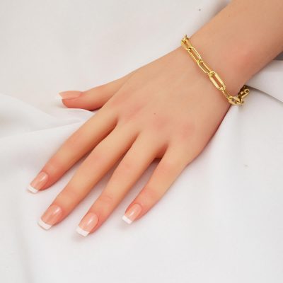 Süzme Ataç Zincirli Altın Bileklik - 14K - 4.3g - EZ Gold