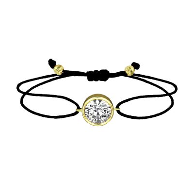 Tek avec Pierres İp Or Bracelet