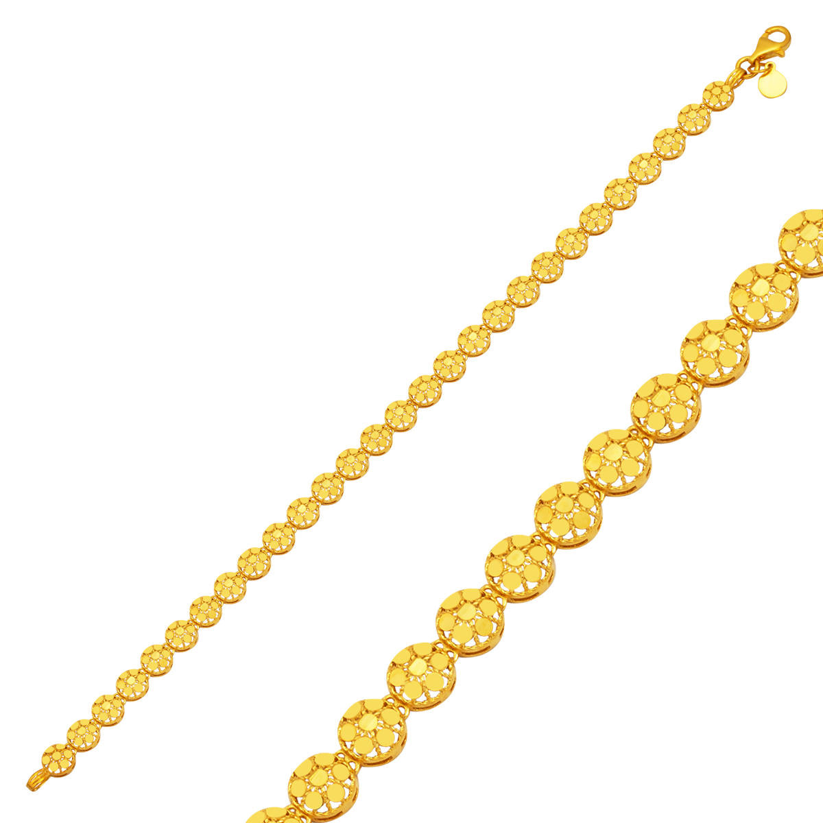 Light Cascade 22 Karat Modern Gold Bracelet