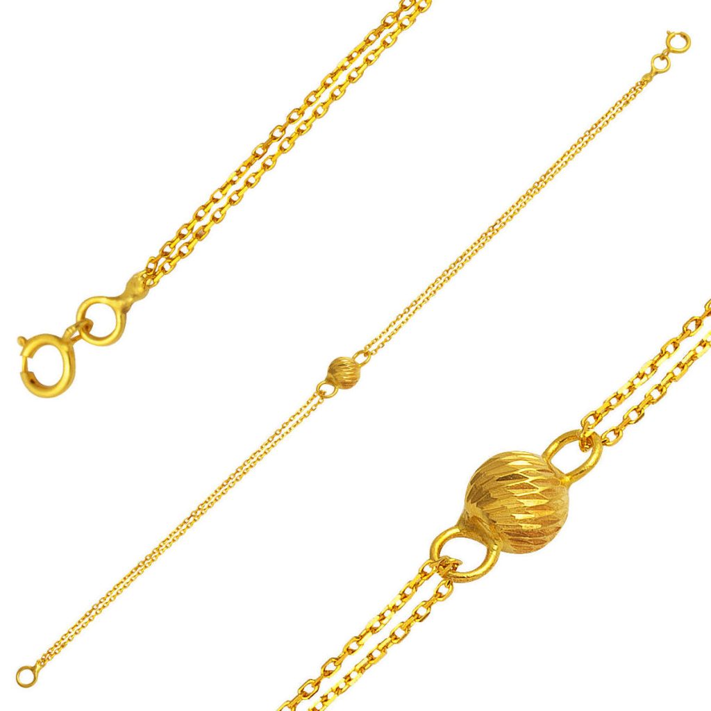 Ball Beaded Saf 22 Karat Gold Bracelet