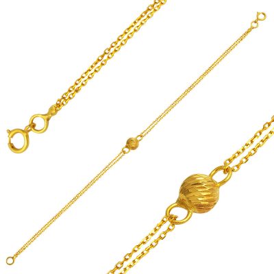 Doric Beaded Saf 22K Gold Bracelet