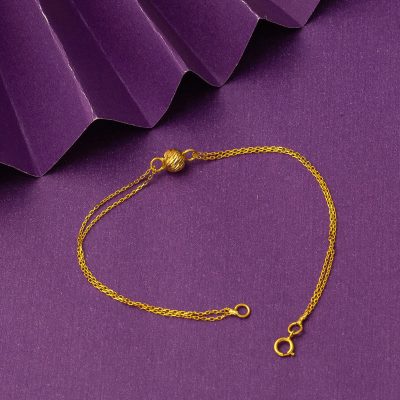 Doric Beaded Saf 22K Gold Bracelet - 22K - 1.69g - EZ Gold