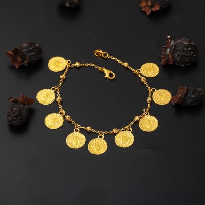 22K with Monogram Doric Beaded Gold Bracelet - 22K - 6.85g - EZ Gold