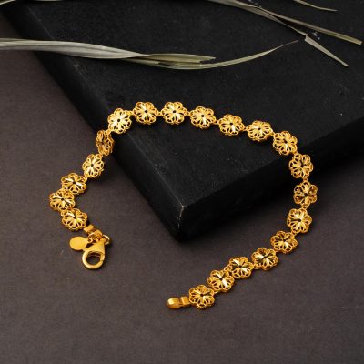 Papatya Model 22K Yellow Gold Bracelet - 22K - 7.05g - EZ Gold