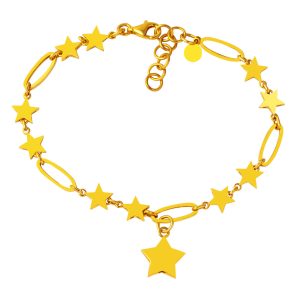 22 Karat Pandora with Stars Gold Bracelet